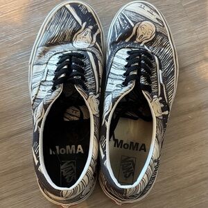 Vans MoMA Scream Black White Sneakers